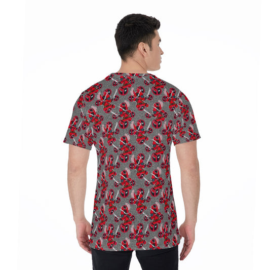 Superhero Stitch - Red Masked Hero - Men's Short Sleeve T-Shirt