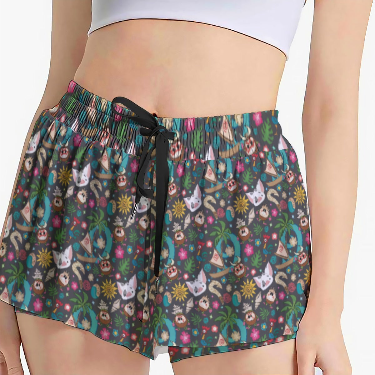 Polynesian Princess Icons - Women's Flowy Pocket Shorts