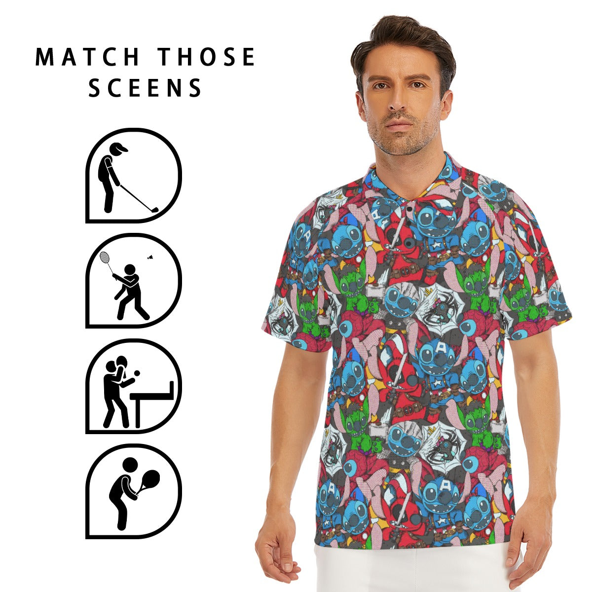 Superhero Stitch - Heroes Assembled - Men's Polo Shirt