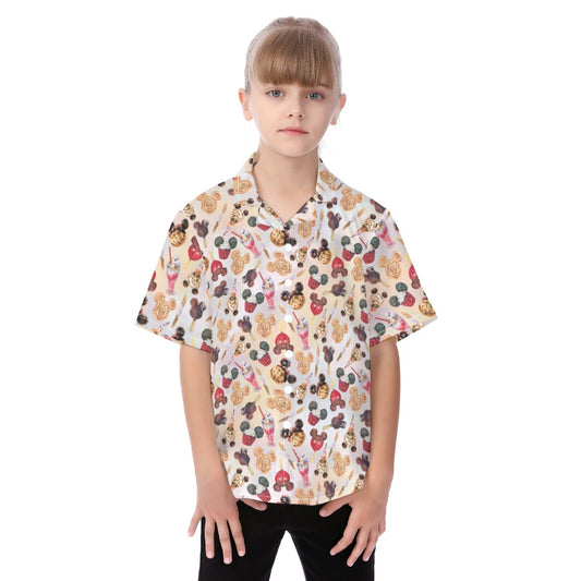 Mouse Snack Treats - Kid's Hawaiian Button Up Shirt