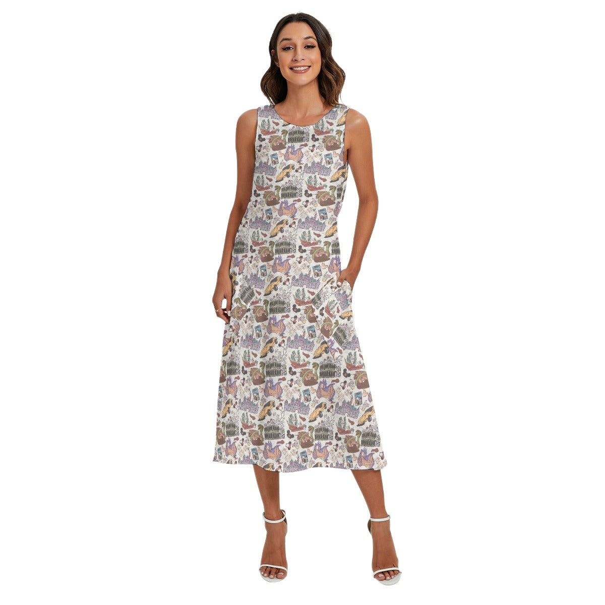 West Coast DLR - Women’s Diagonal Pocket Midi Dress