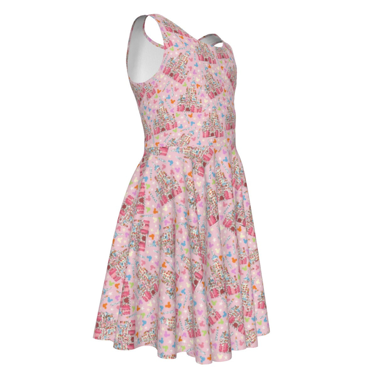 25th Birthday Cake Castle - Kid's Sleeveless Skater Dress
