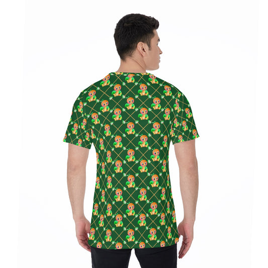 Geometric Citrus Delight - Men's Short Sleeve T-Shirt