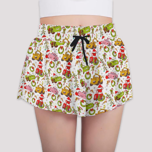 Holiday Race Day - Girls’ Flowy Pocket Shorts