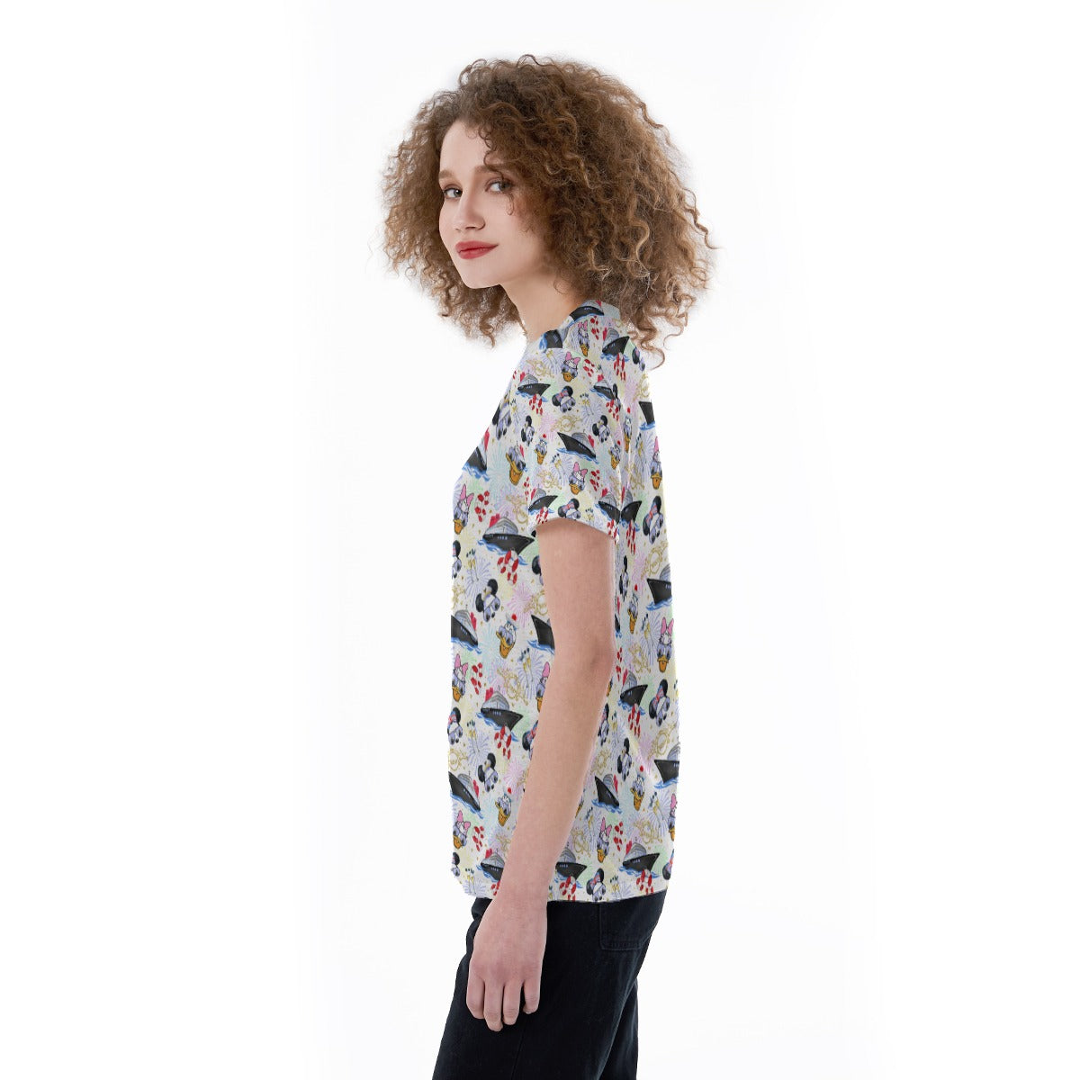 Wish Cruise Celebration - Women's Short Sleeve V-Neck T-Shirt