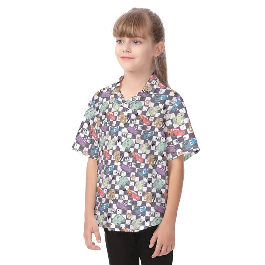 Halloween Racing Crew - Kid's Hawaiian Button Up Shirt