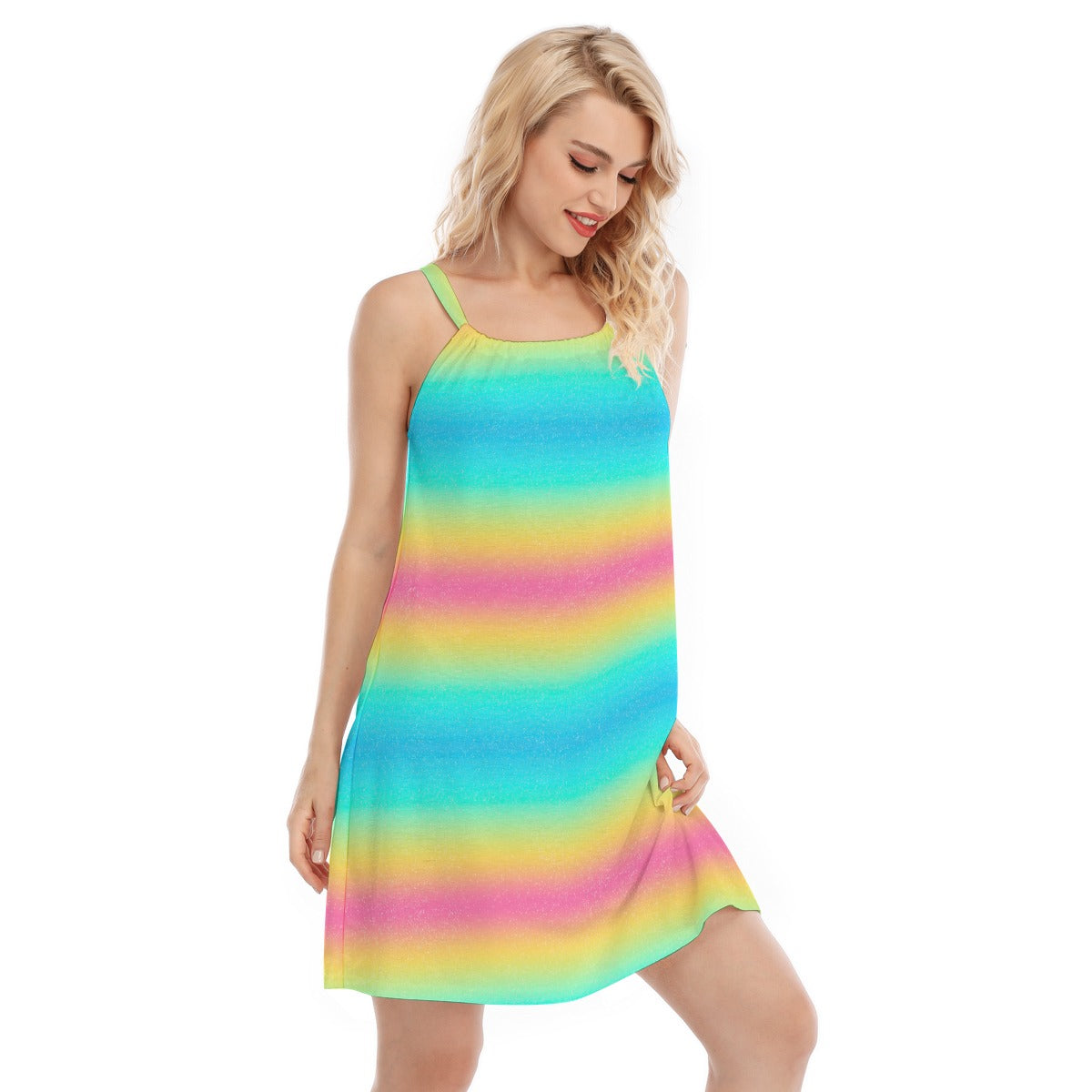 Rainbow Ombre - Women’s Adjustable Sundress