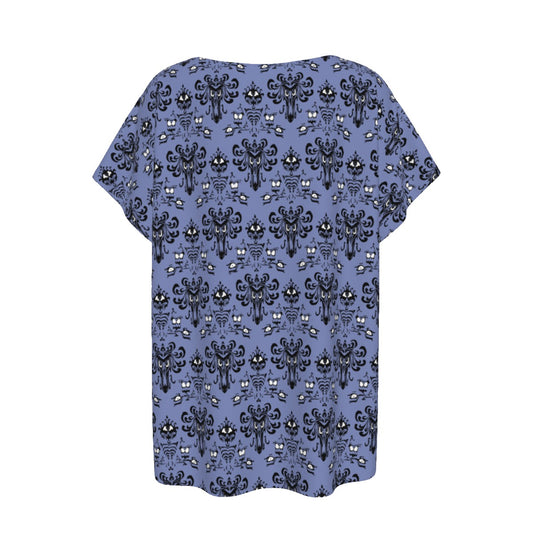 Spooky Mansion Wallpaper- Women’s Relaxed Fit Scoop Tee