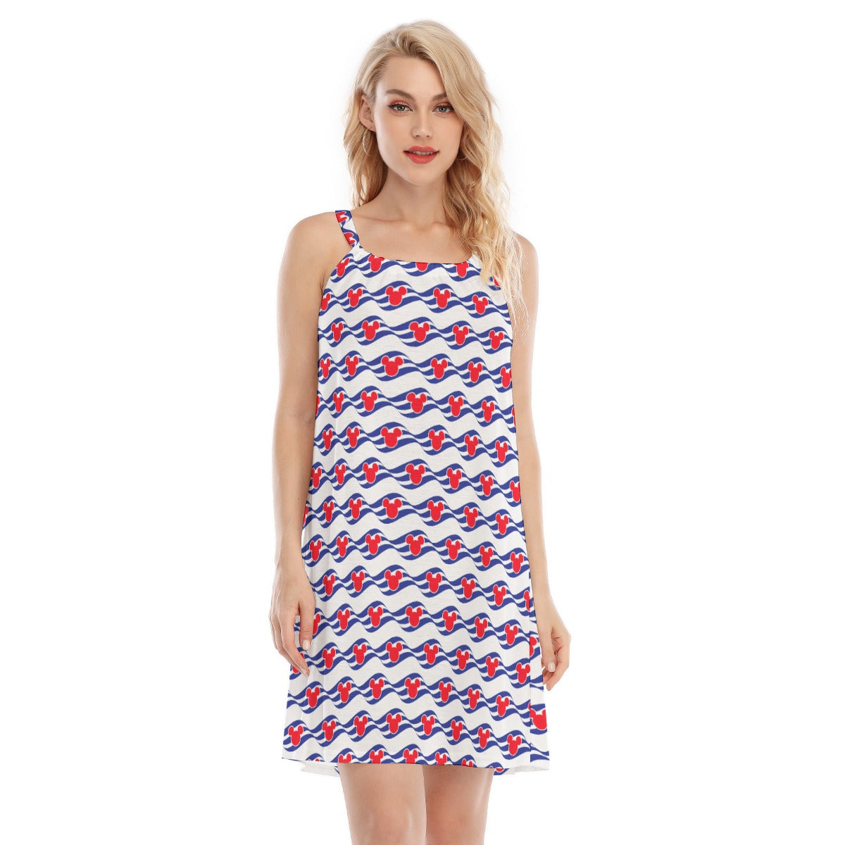 Nautical Cruise Logo Print - Women’s Adjustable Sundress