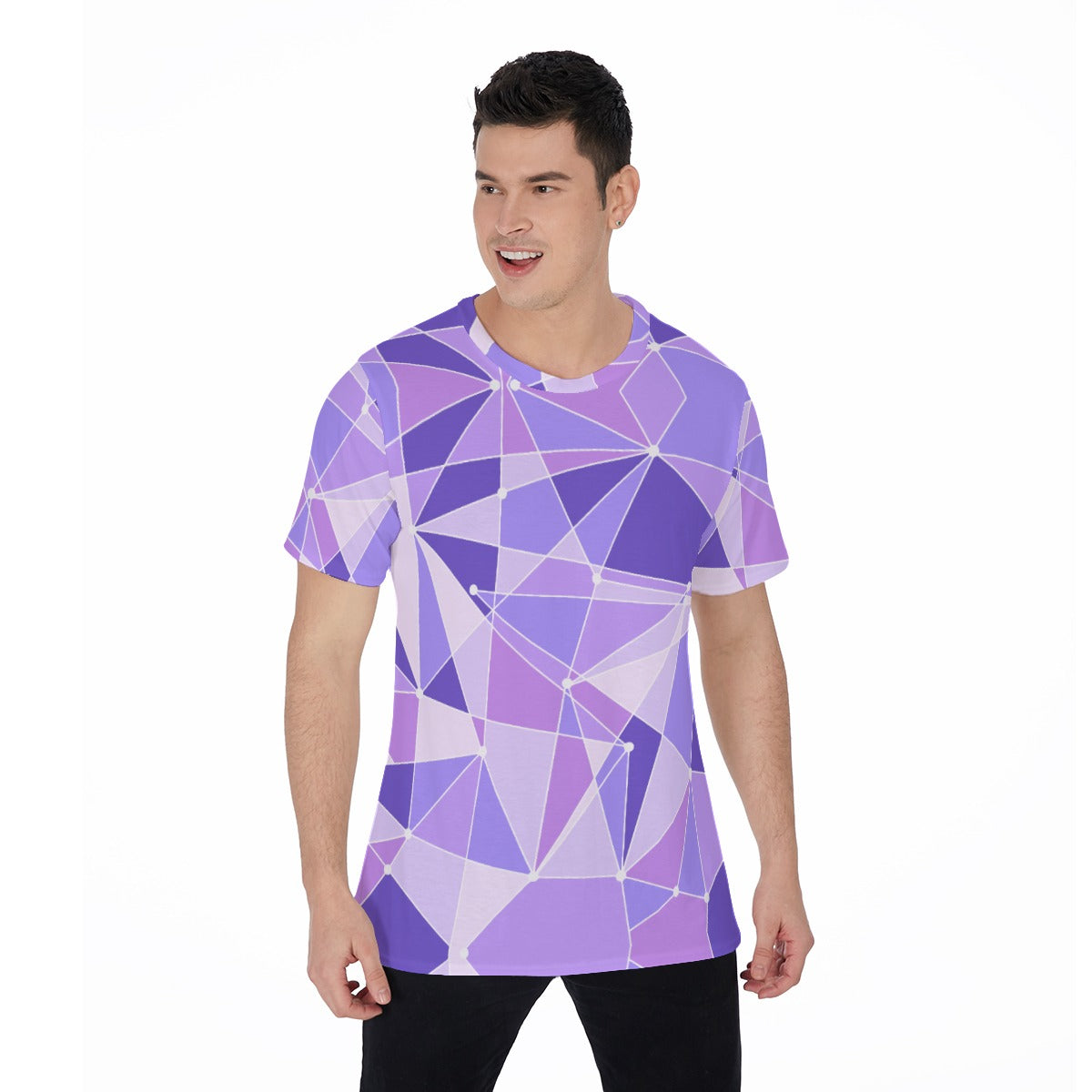 Geometric Purple Wall - Men's Short Sleeve T-Shirt