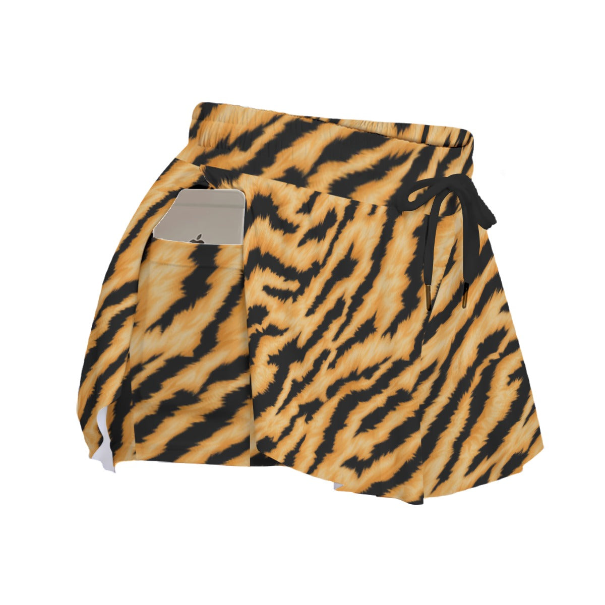 Animal Print - Tiger - Women's Flowy Pocket Shorts