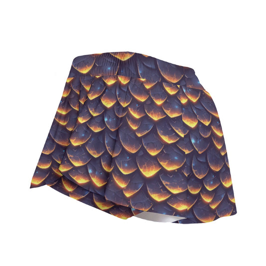 Animal Print - Dragon - Women's Flowy Pocket Shorts