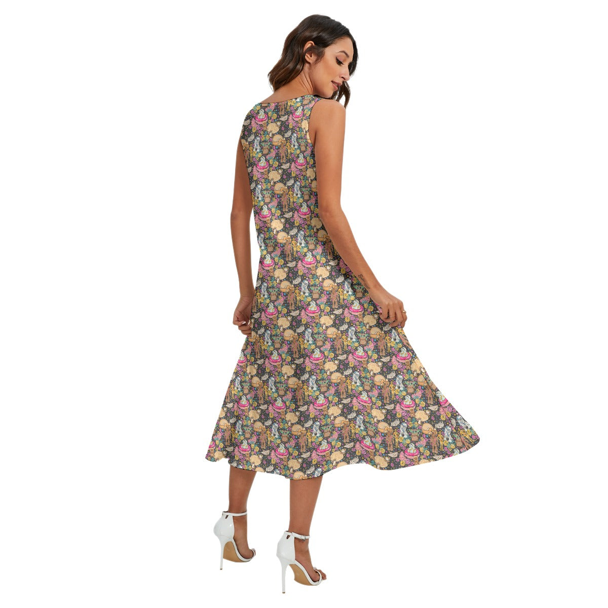 Tropical Space Squad - Women’s Diagonal Pocket Midi Dress