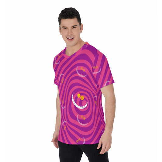 Whimsical Grinning Stripes - Men's Short Sleeve T-Shirt