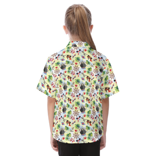 Pirate Night Cruise - Kid's Hawaiian Button Up Shirt
