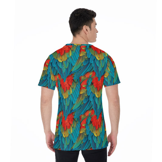 Animal Print - Macaw Parrot - Men's Short Sleeve T-Shirt