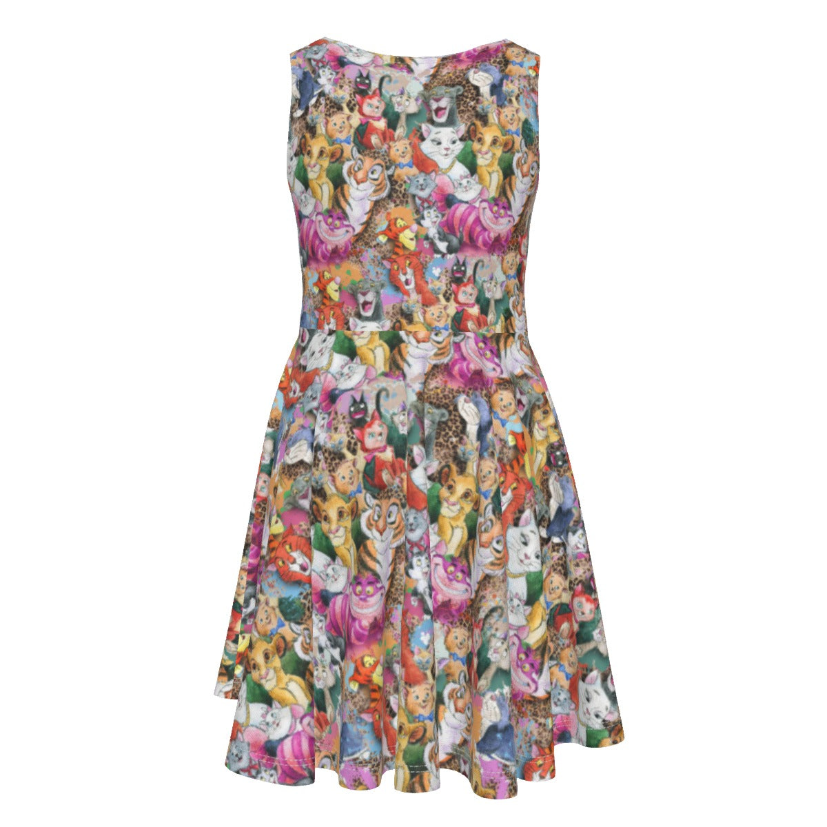 Whimsical Storybook Cats- Kid's Sleeveless Skater Dress