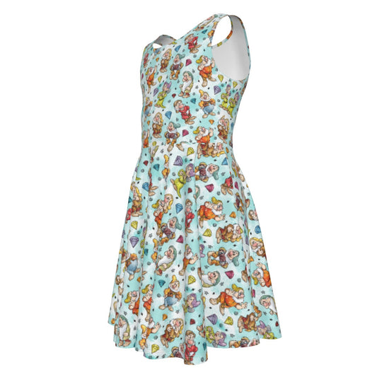 Seven Helpers Sketch - Kid's Sleeveless Skater Dress