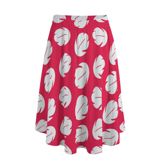 Island Leaf Print - Women’s Pocket Midi Skirt
