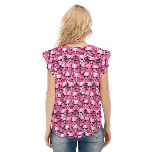 Pink Helmet Battalion - Women’s Flutter Sleeve Top