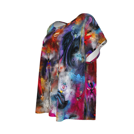 Watercolor Wicked Villains - Women’s Relaxed Fit Scoop Tee