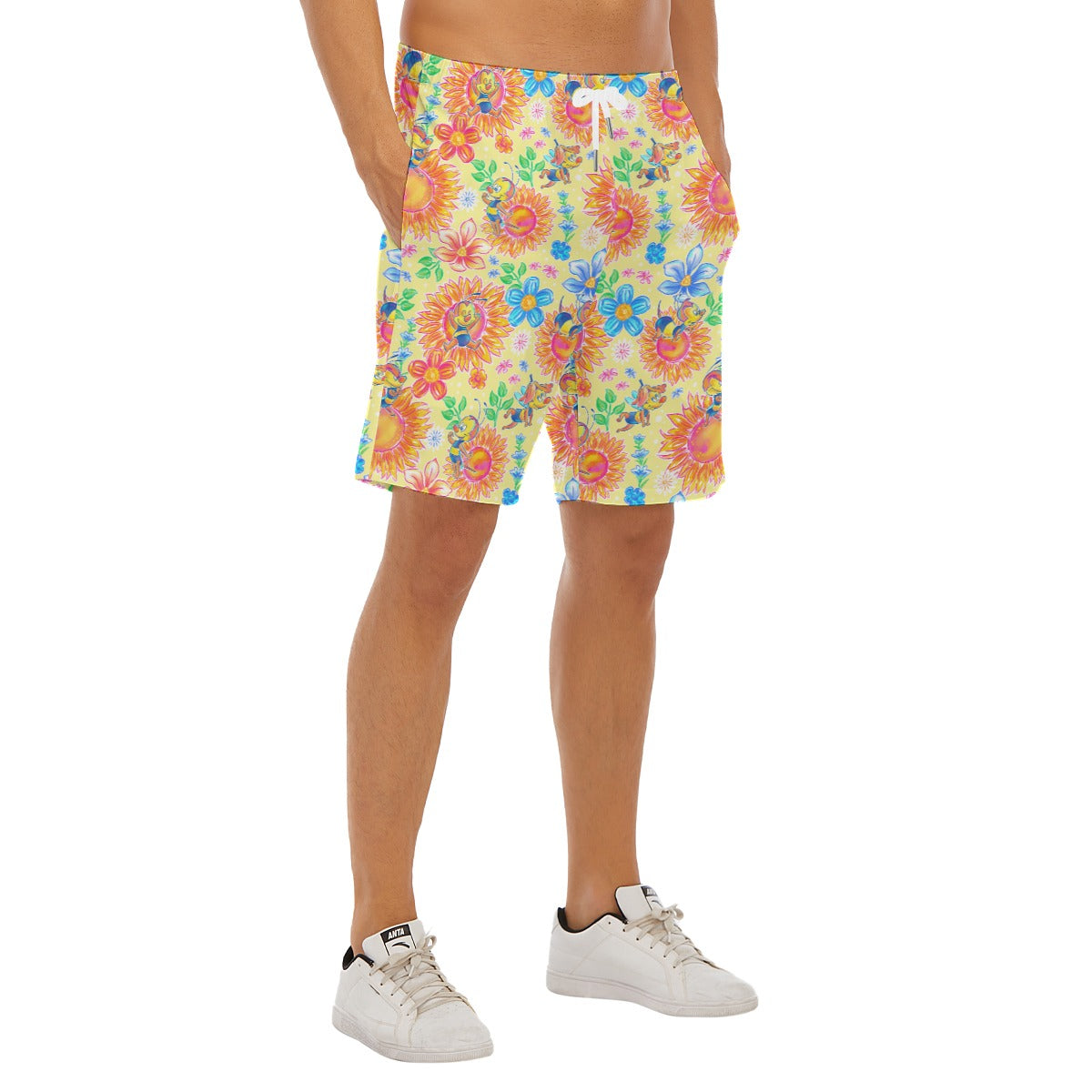 Buzzing Garden Buddy - Men’s Pocket Beach Shorts
