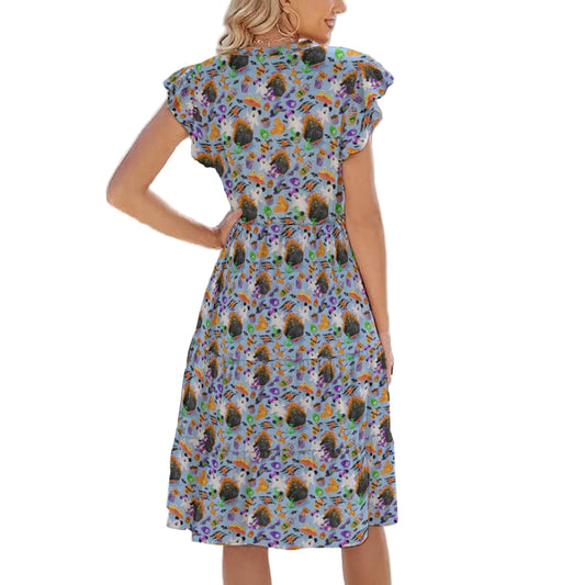 Halloween On The High Seas - Women's Tiered Pocket Midi Dress