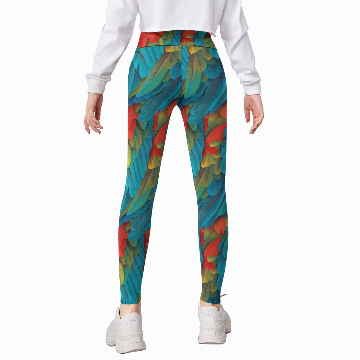Animal Print - Macaw Parrot - Kid's Leggings