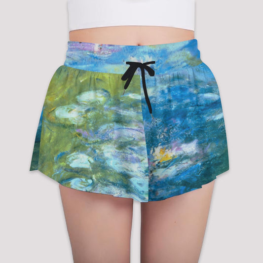 Monet Water Lillies - Girls’ Flowy Pocket Shorts