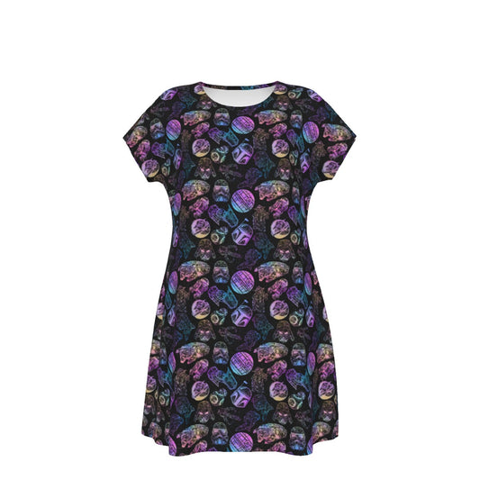 Watercolor Galactic Mandalas - Women's T-Shirt Dress