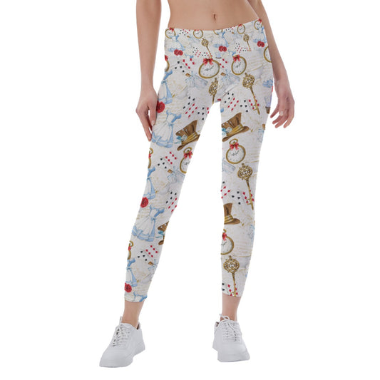 Curious Wonderland Icons - Women's Yoga Leggings