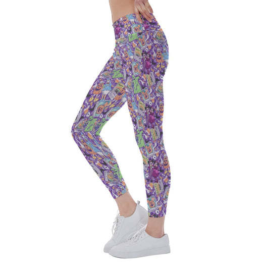 Not So Scary Halloween Party - Women's Yoga Leggings