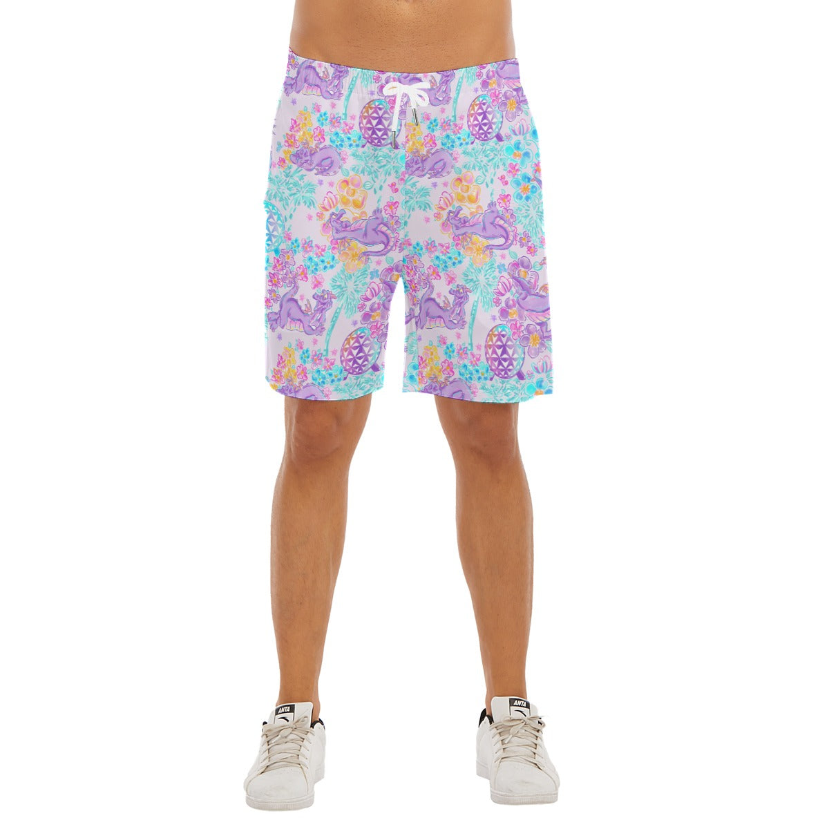 Purple Dragon Flower Power - Men’s Pocket Beach Shorts
