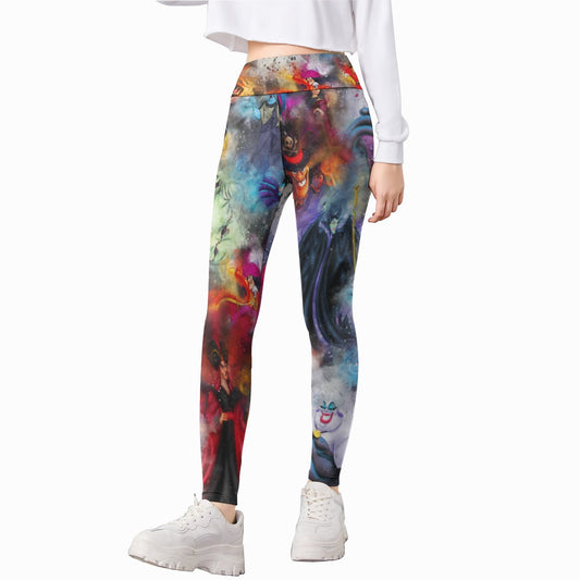 Watercolor Wicked Villains - Kid's Leggings