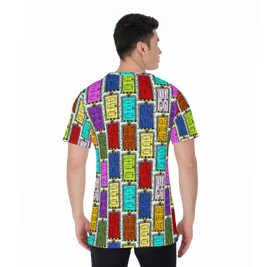 Sketchy Scare Doors - Men's Short Sleeve T-Shirt