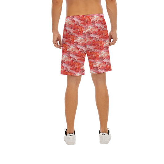 Animal Print - Flamingo - Men’s Pocket Beach Shorts