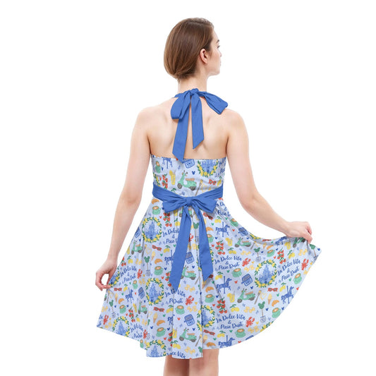 Sweet Life Pixie Dust - Women's Halter Vintage Pocket Dress
