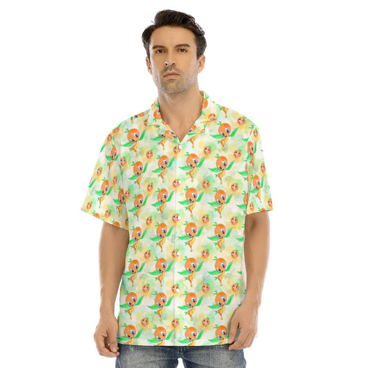 Sunny Citrus Thoughts - Men's Hawaiian Button Up Shirt