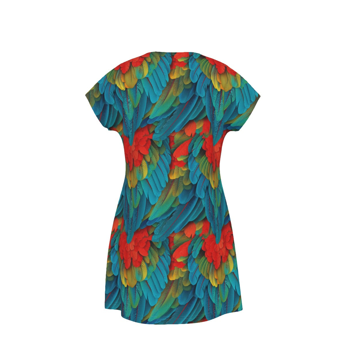 Animal Print - Macaw Parrot - Women's T-Shirt Dress