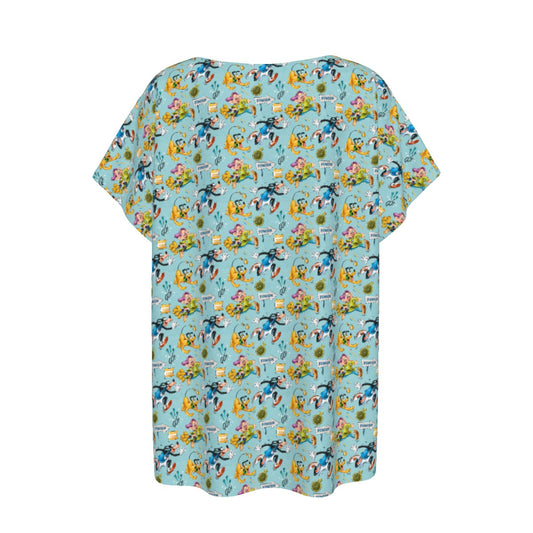 Cheerful Race Day Dashers - Women’s Relaxed Fit Scoop Tee