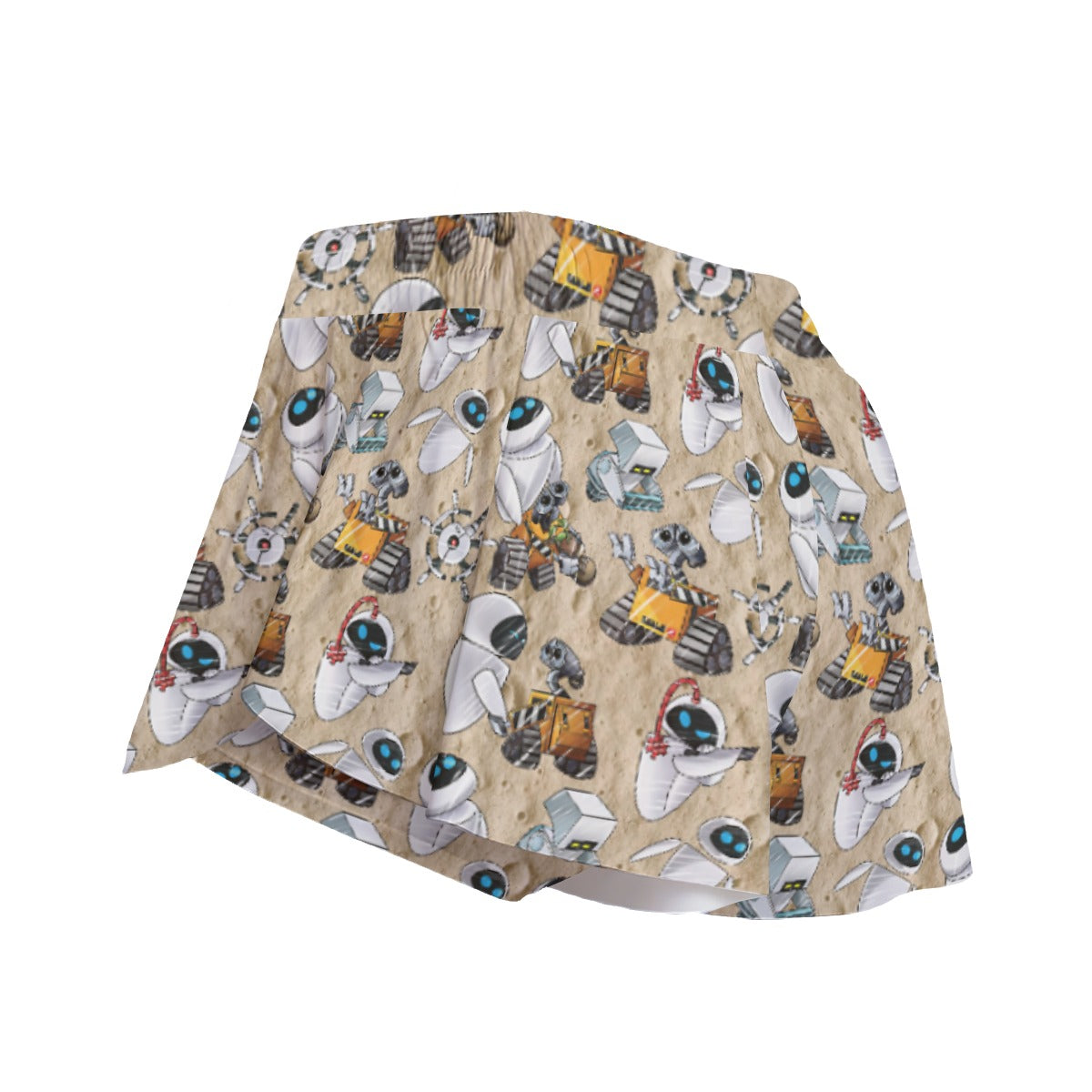 Robot Romance Sketchedched - Women's Flowy Pocket Shorts