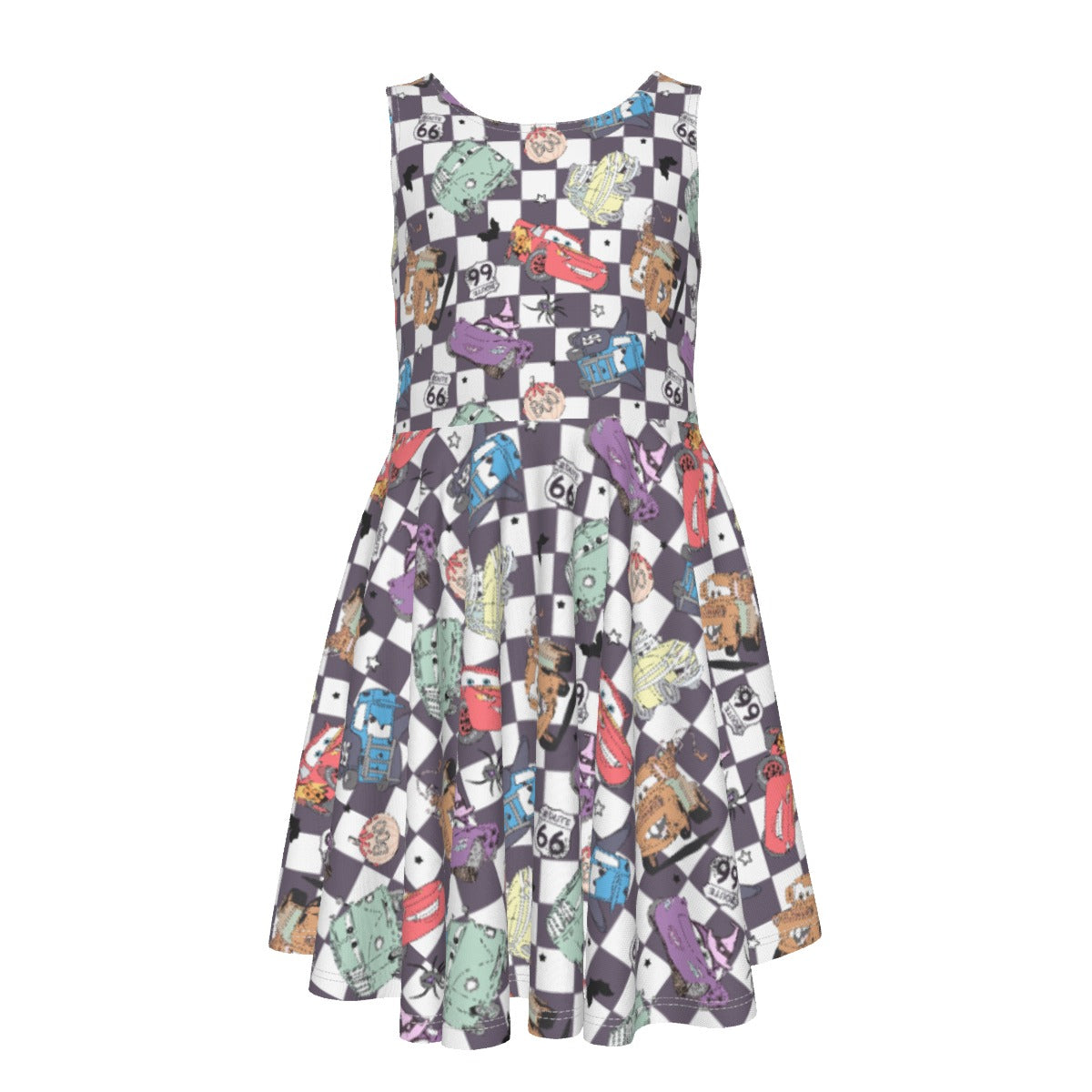 Halloween Racing Crew - Kid's Sleeveless Skater Dress