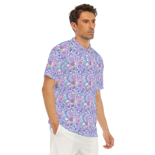 Fairytale Florals – Mermaid Princess - Men's Polo Shirt