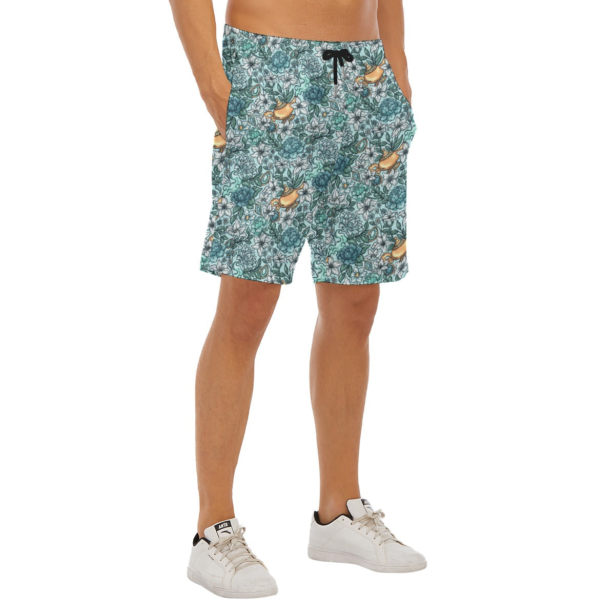 Fairytale Florals - Arabian Princess - Men’s Pocket Beach Shorts