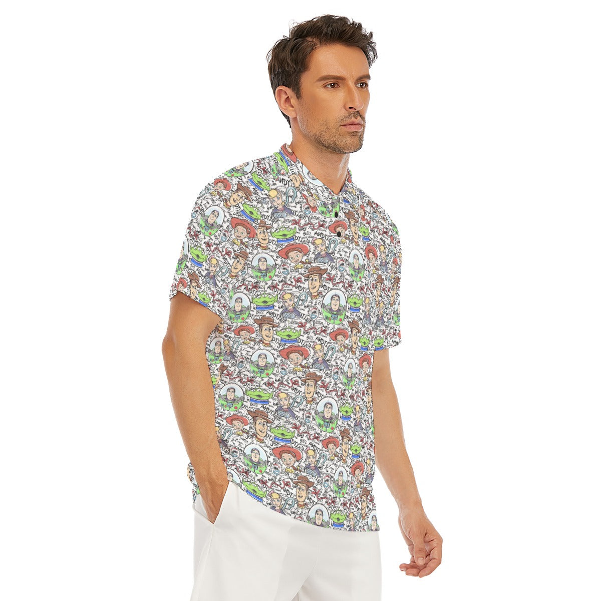 Sketch Autographs of Animated Toy Friends - Men's Polo Shirt