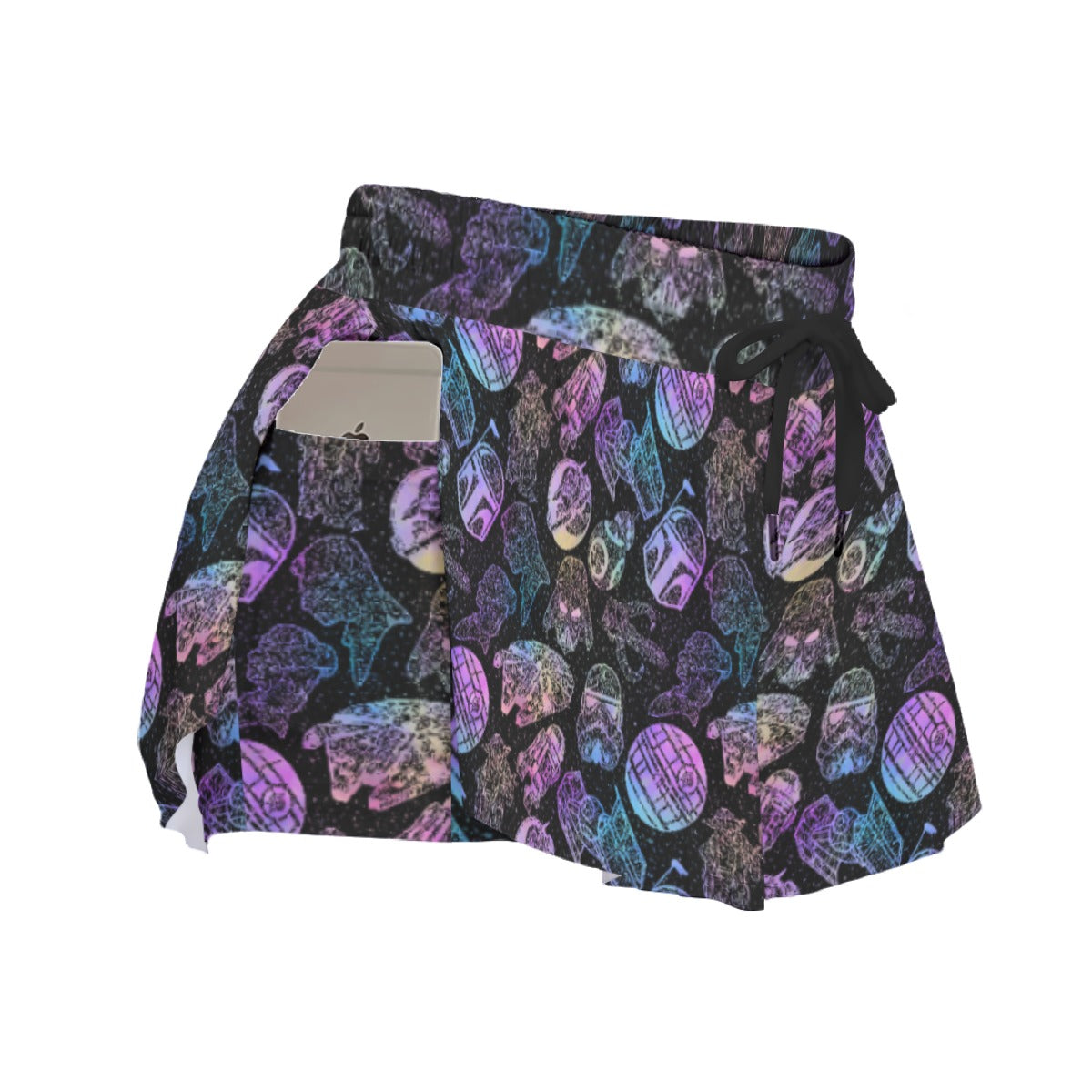 Watercolor Galactic Mandalas - Women's Flowy Pocket Shorts