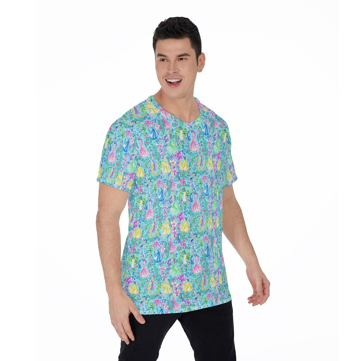 Bright Tropical Princess - Royal Garden Mashup - Men's Short Sleeve T-Shirt
