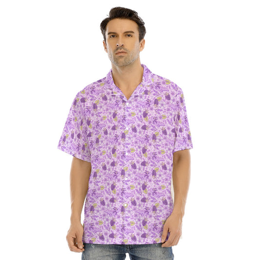 Fruitimals - Blackberry Axolotls - Men's Hawaiian Button Up Shirt