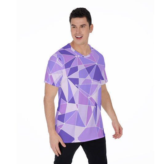 Geometric Purple Wall - Men's Short Sleeve T-Shirt