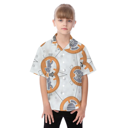 Little Round Droid - Kid's Hawaiian Button Up Shirt